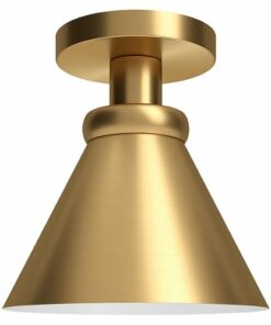 Camden&Wells - Zeno Semi Flush Mount Light - Brushed Brass