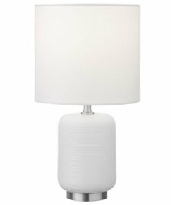 Camden&Wells - Lambert Mini Lamp - Matte White/Brushed Nickel