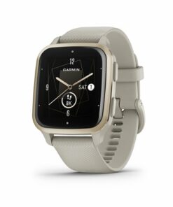 Garmin - Venu Sq 2 Music Edition GPS Smartwatch 40mm Fiber-reinforced polymer - Cream Gold