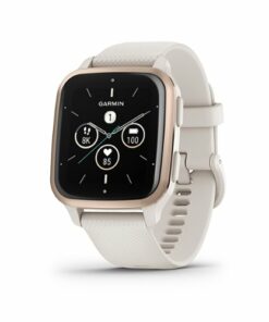 Garmin - Venu Sq 2 Music Edition GPS Smartwatch 40mm Fiber-reinforced polymer - Peach Gold