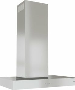 Zephyr - Roma Groove 36 in. 600 CFM Wall Mount Range Hood with LED Lighting - Stainless steel