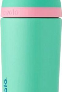 Owala - Kids Flip - Stainless Steel - 14-oz. - Teal/Pink