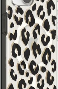 kate spade new york - Protective Hardshell Magsafe Case for iPhone 14 and iPhone 13 - Leopard