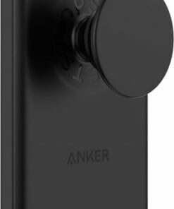 PopSockets - x Anker MagGo 5,000 mAh Portable Magnetic Battery Charger with Grip for MagSafe Compatible Devices - Black
