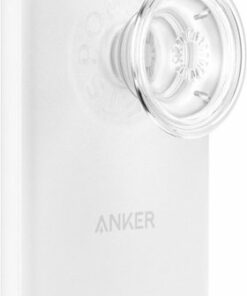 PopSockets - x Anker MagGo 5,000 mAh Portable Magnetic Battery Charger with Grip for MagSafe Compatible Devices - White and Clear