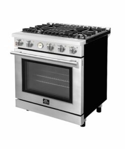 Forno Appliances - Alta Qualita 4.62-cu ft Freestanding Single Oven LP Conversion Convection Range - Stainless steel