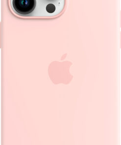 Apple - iPhone 14 Pro Max Silicone Case with MagSafe - Chalk Pink
