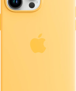 Apple - iPhone 14 Pro Max Silicone Case with MagSafe - Sunglow