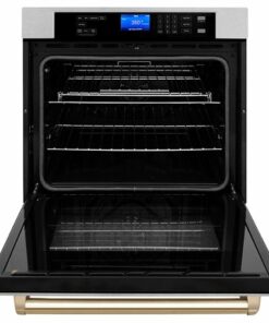 ZLINE - 30" Autograph Edition Single Wall Oven in Fingerprint Resistant Stainless Steel and Gold - Stainless steel