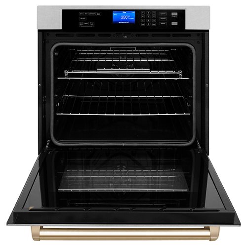 ZLINE - 30" Autograph Edition Single Wall Oven in Fingerprint Resistant Stainless Steel and Gold - Stainless steel
