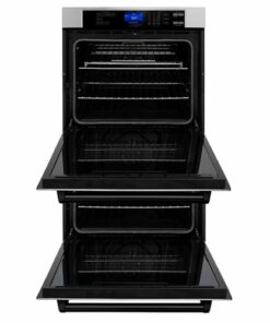 ZLINE - 30" Autograph Edition Double Wall Oven with Self Clean and True Convection in Stainless Steel and Matte Black - Stainless steel