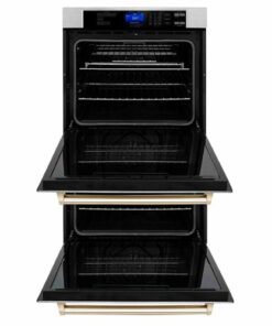 ZLINE - 30" Autograph Edition Double Wall Oven in Fingerprint Resistant Stainless Steel and Gold - Stainless Steel and Gold