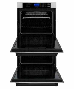 ZLINE - 30" Autograph Edition Double Wall Oven in Fingerprint Resistant Stainless Steel and Matte Black - Stainless steel