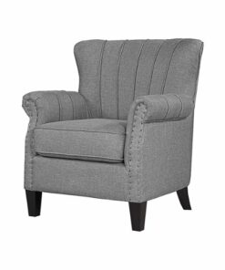 Handy Living - Gilcrest Linen Armchair - Gray