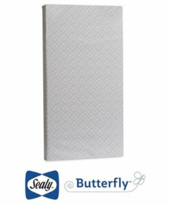 Sealy - Butterfly Waterproof Ultra Firm Crib Mattress and Toddler Mattress - Gray