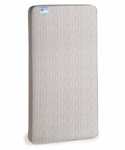 Sealy - Baby Firm Rest Waterproof Standard Toddler & Baby Crib Mattress - 204 Premium Coils, Healthy Clean, 51.7” x 27.3" - Gray