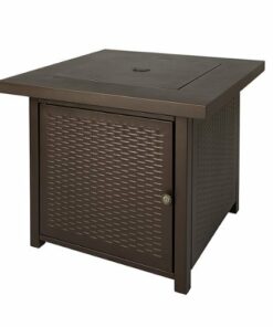Fire Sense - Waitling Square Gas Fire Pit - Mocha