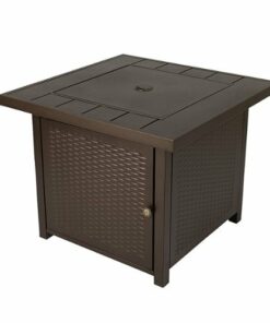 Fire Sense - Harrington Square Gas Fire Pit - Mocha