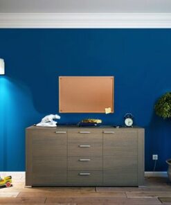 Floortex - Viztex Cork Bulletin Board with an Oak Effect frame - 18" x 24" - Brown