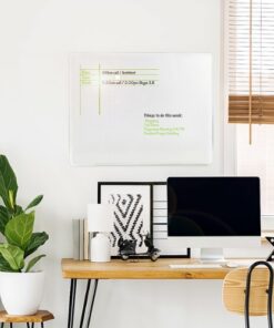 Floortex - Viztex Glacier Multi-Purpose Grid Glass Dry Erase Board 17" x 23" - White