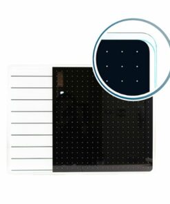 Floortex - Viztex Glacier & Black Plan & Grid Glass Dry Erase Board - 17" x 23" - White