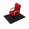 Floortex - Advantagemat Vinyl Rectangular Chair Mat for Hard Floor - 48" x 60" - Black