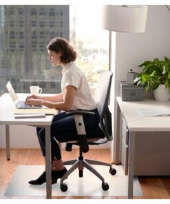 Floortex - Ecotex Polypropylene Rectangular Anti Slip Chair Mat for Hard Floors - 29" x 46" - White