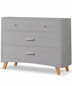 Sorelle - Soho 4 Drawer Dresser - Weathered Gray and Natural Wood