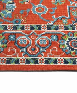 Kaleen - Sunice Collection 5' x 7'6" Area Rug - Tangerine 1