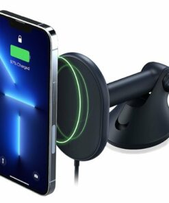 iOttie - Velox MagSafe Compatible Magnetic Wireless Charging Dash & Windshield Mount - Dark Blue