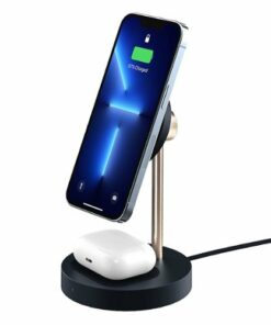 iOttie - Velox MagSafe Duo Magnetic Wireless Charging Stand (Adapter not included) - Dark Blue