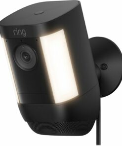 Ring - Spotlight Cam Pro Outdoor 1080p Plug-In Surveillance Camera - Black