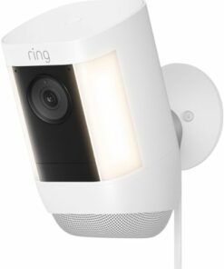 Ring - Spotlight Cam Pro Outdoor 1080p Plug-In Surveillance Camera - White