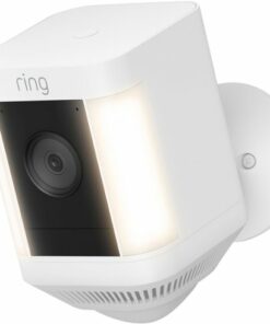 Ring - Spotlight Cam Plus Outdoor/Indoor Wireless 1080p Battery Surveillance Camera - White