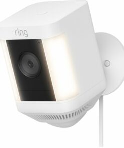Ring - Spotlight Cam Plus Outdoor/Indoor 1080p Plug-In Surveillance Camera - White