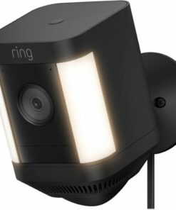 Ring - Spotlight Cam Plus Outdoor/Indoor 1080p Plug-In Surveillance Camera - Black