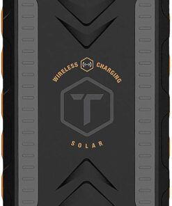 ToughTested - ROC 10,000 mAh Portable Charger for Most Qi- and USB-Enabled Devices - Black/Orange