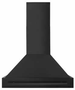 ZLINE - 36" Black Stainless Steel Range Hood with Black Stainless Steel Handle - Black
