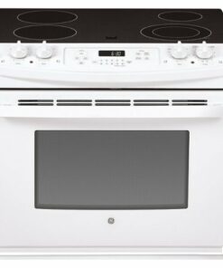GE - 4.4 Cu. Ft. Self-Cleaning Drop-In Electric Range - White