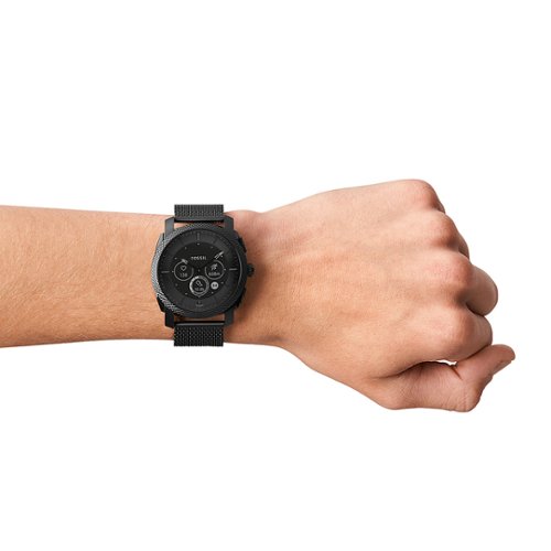 Fossil - Machine Gen 6 Hybrid Smartwatch Black Stainless Steel - Black