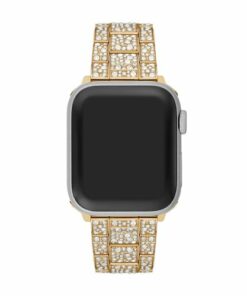 Michael Kors - Stainless Steel and Pave Band for Apple Watch, 38/40/41mm - Gold-Tone