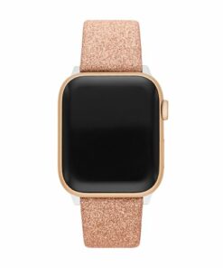 kate spade new york - glitter leather band for apple watch 38/40/41mm - Rose Gold