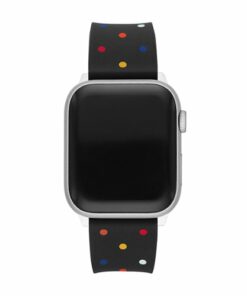 kate spade new york - black multicolor dot silicone band for apple watch 38/40/41mm - Black Multi Dot