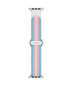 Fossil - T Grosgrain Band for Apple Watch, 42/44/45mm