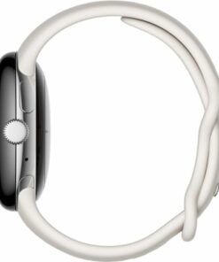 Google - Pixel Watch Silver Stainless Steel Smartwatch 41mm with Chalk Active Band Wifi/BT - Silver/Chalk