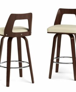 Simpli Home - Ellison Bentwood Bar Stool (Set of 2) - Cream