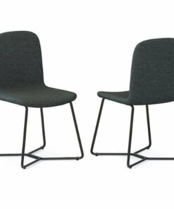 Simpli Home - Wilcox Dining Chair (Set of 2) - Charcoal Grey