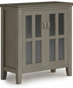 Simpli Home - Artisan Low Storage Cabinet - Farmhouse Grey