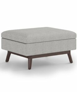 Simpli Home - Owen Coffee Table Storage Ottoman - Cloud Grey