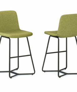 Simpli Home - Wilcox Counter Height Stool (Set of 2) - Acid Green